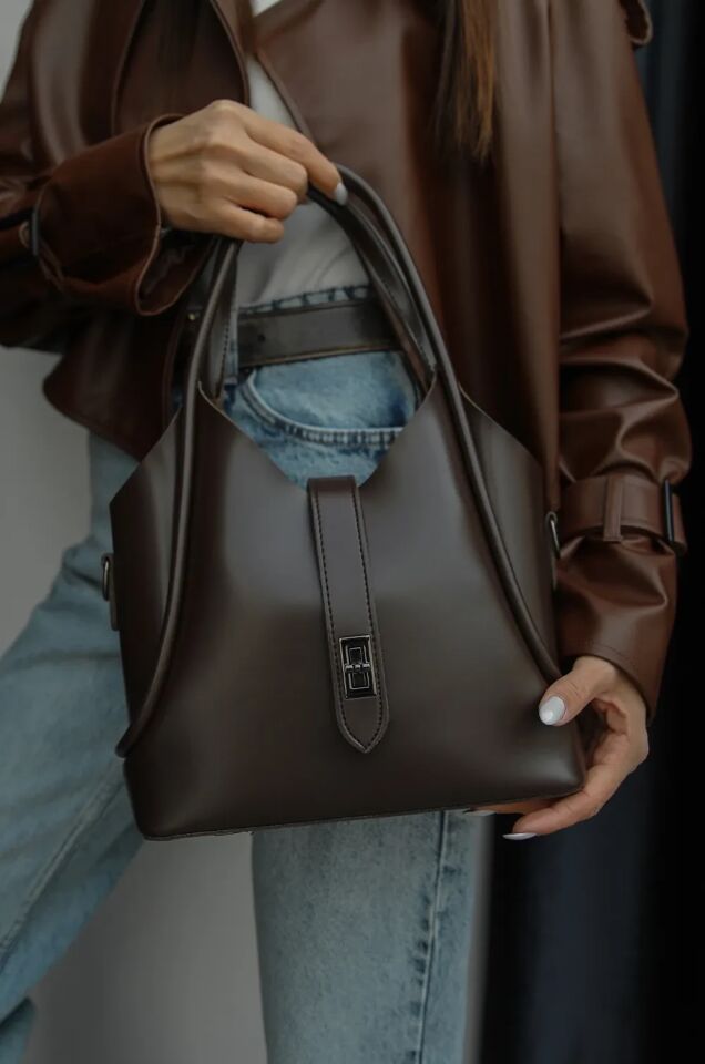 Valise Omuz Çantası Kahverengi