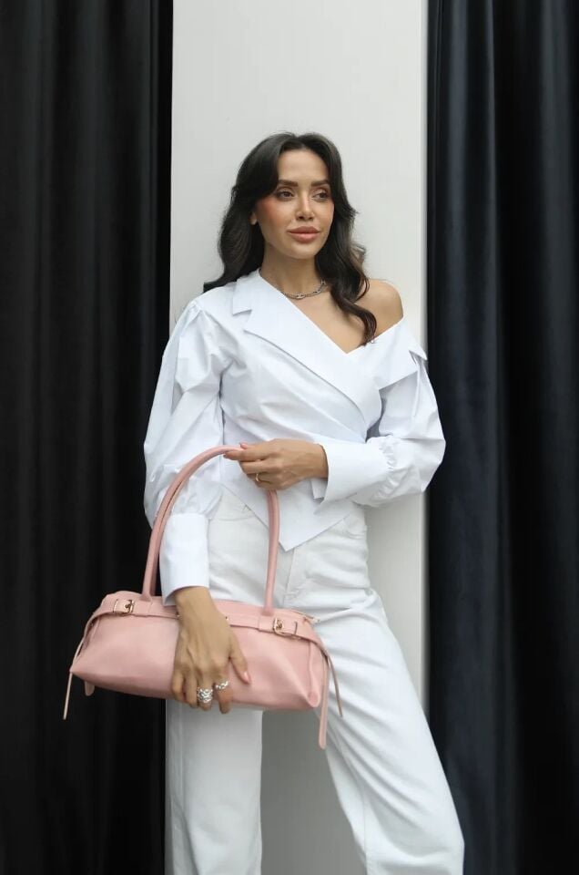Brise Omuz Çantası Pembe