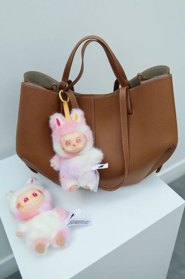 Labubu Çanta Charmı Labubu Pembe Çanta Charmı