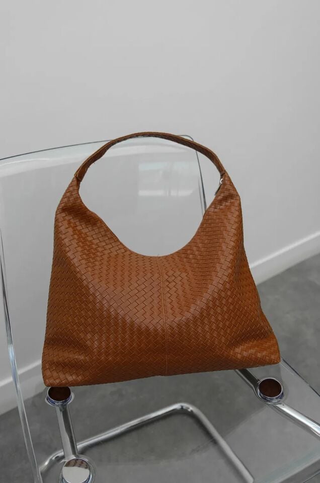 Notte Krokodil El ve Omuz Çantası Taba