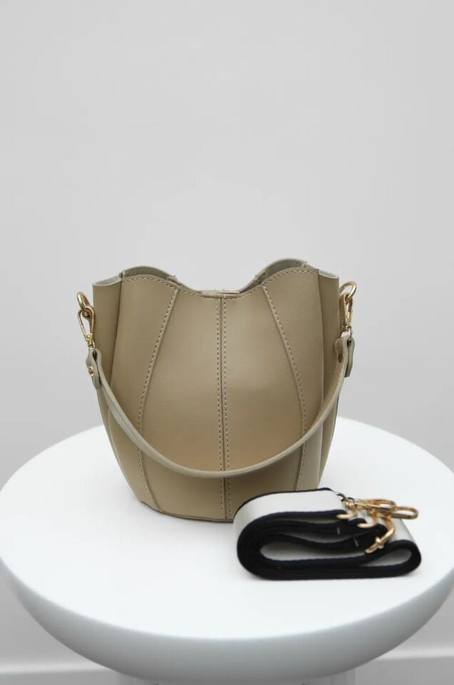 Neve El ve Omuz Çantası Vizon