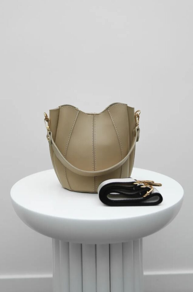 Neve El ve Omuz Çantası Vizon