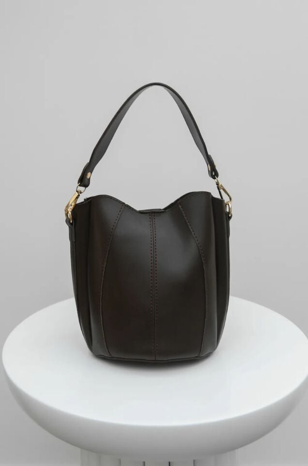 Neve El ve Omuz Çantası Kahverengi