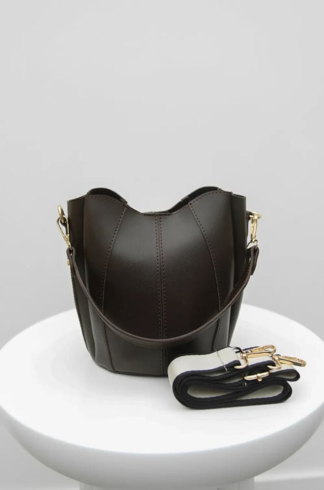 Neve El ve Omuz Çantası Kahverengi