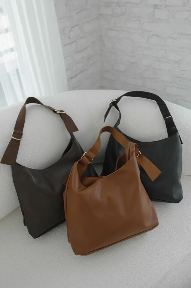 Pıno El ve Omuz Çantası Taba