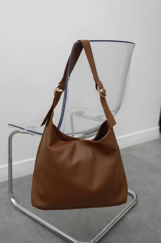 Pıno El ve Omuz Çantası Taba