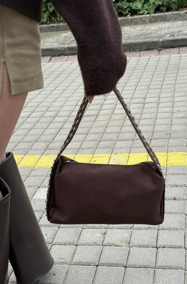 Gelo Kahverengi El ve Omuz Çantası