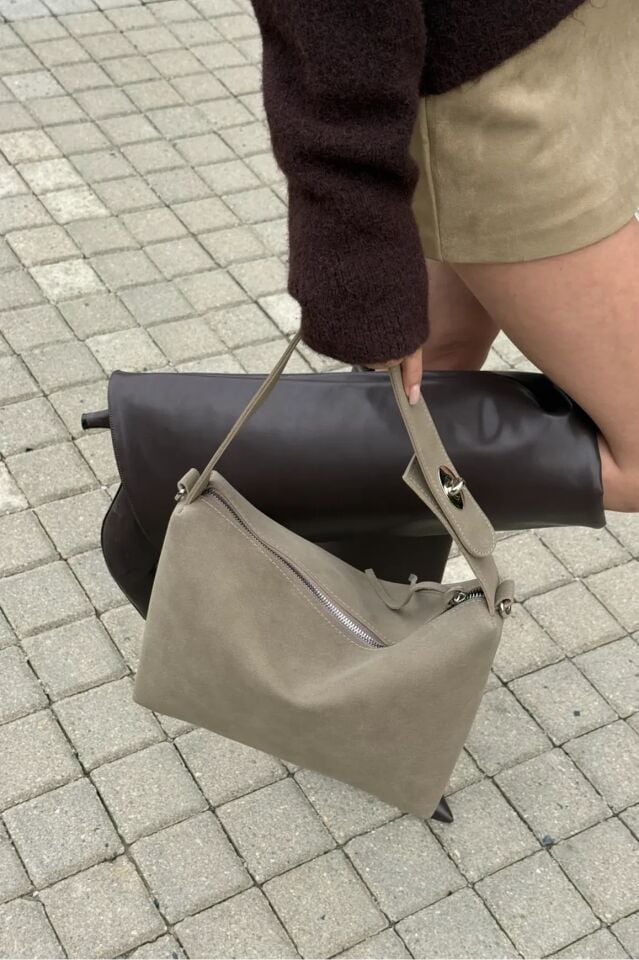 Sera El ve Omuz Çantası Vizon