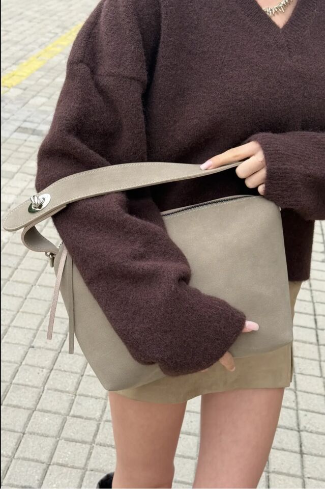 Sera El ve Omuz Çantası Vizon