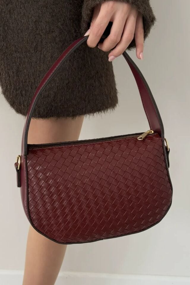 Leve El ve Omuz Çantası Bordo