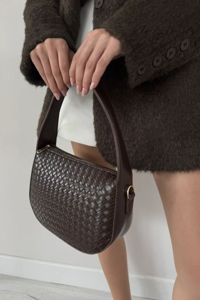 Leve El ve Omuz Çantası Kahverengi