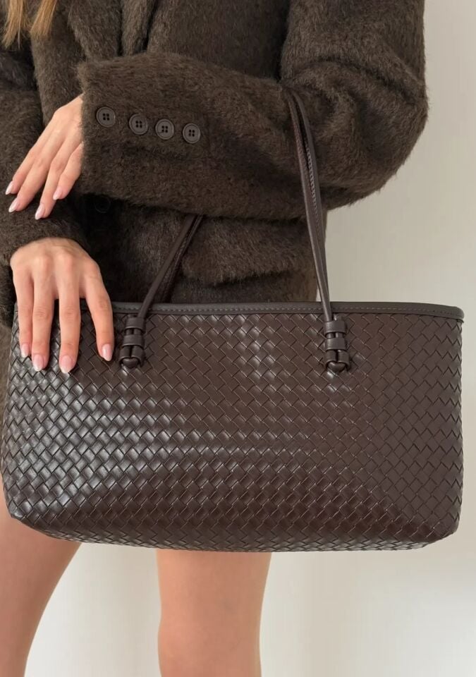 Satın El ve Omuz Çantası Kahverengi