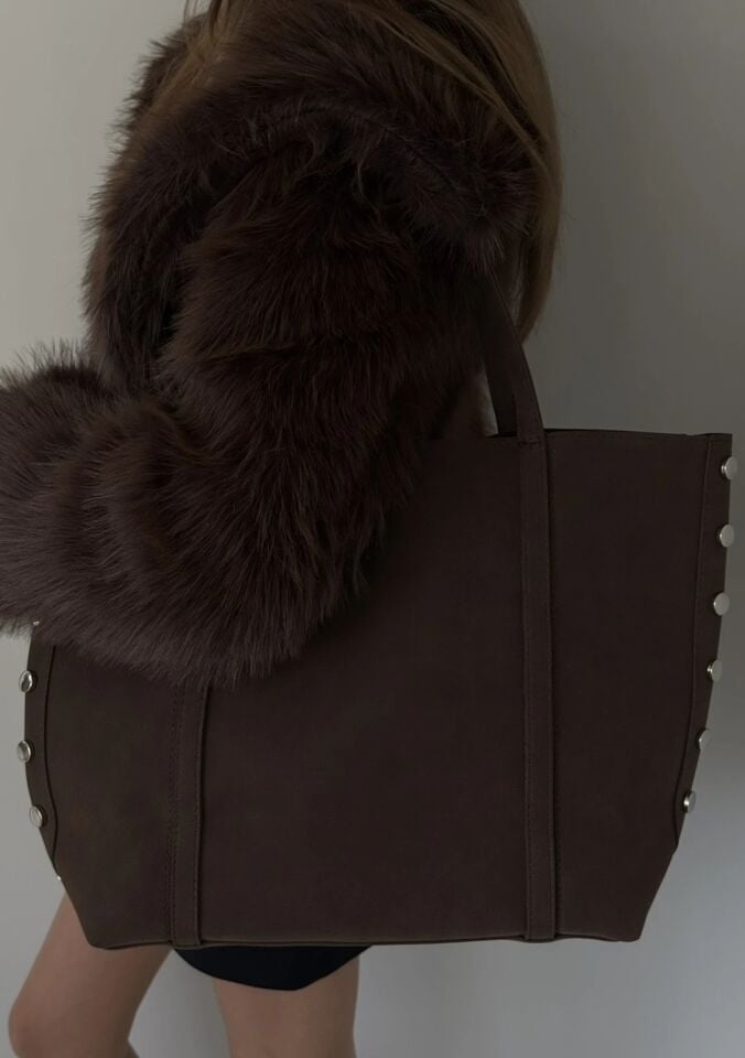 Zen Süet El ve Omuz Çantası Kahverengi