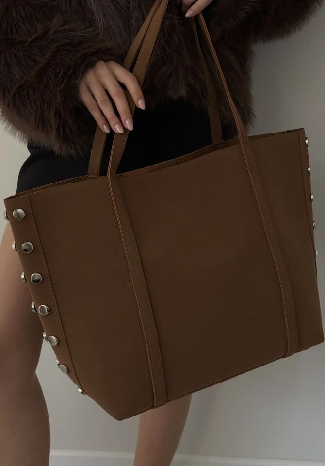 Zen Süet El ve Omuz Çantası Taba