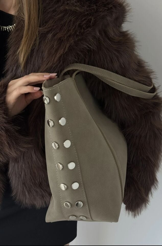 Zen Süet El ve Omuz Çantası Vizon