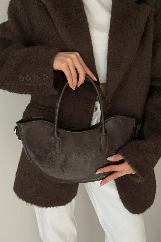 Foi El ve Omuz Çantası Kahverengi