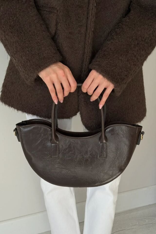 Foi El ve Omuz Çantası Kahverengi