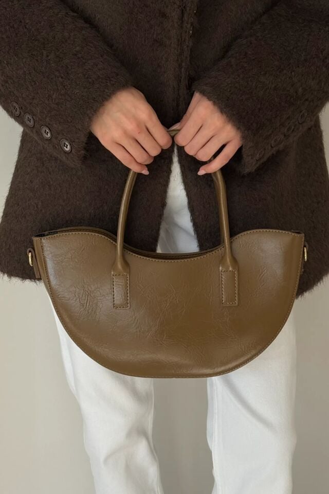 Foi El ve Omuz Çantası Yağ Yeşili