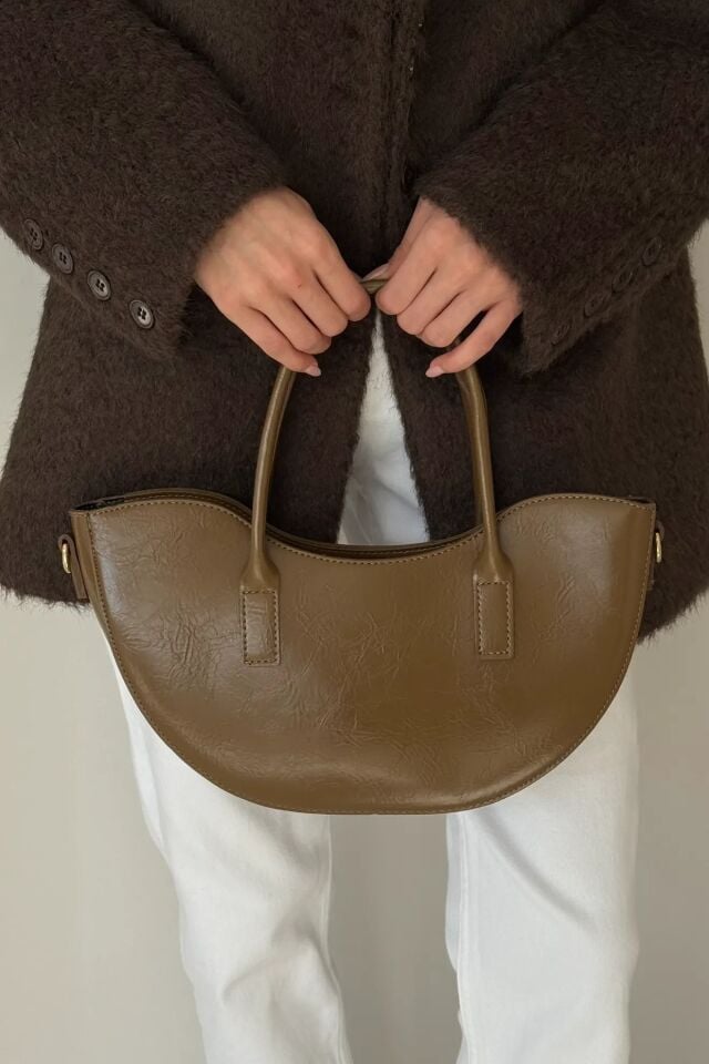 Foi El ve Omuz Çantası Yağ Yeşili