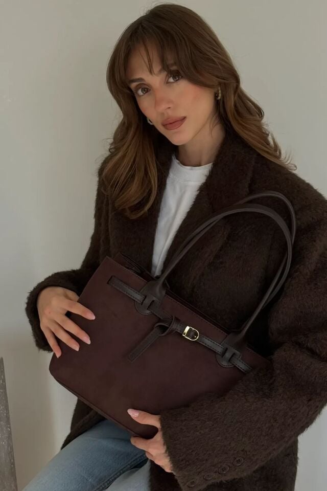 Ivy El ve Omuz Çantası Kahverengi