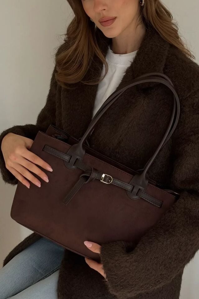 Ivy El ve Omuz Çantası Kahverengi