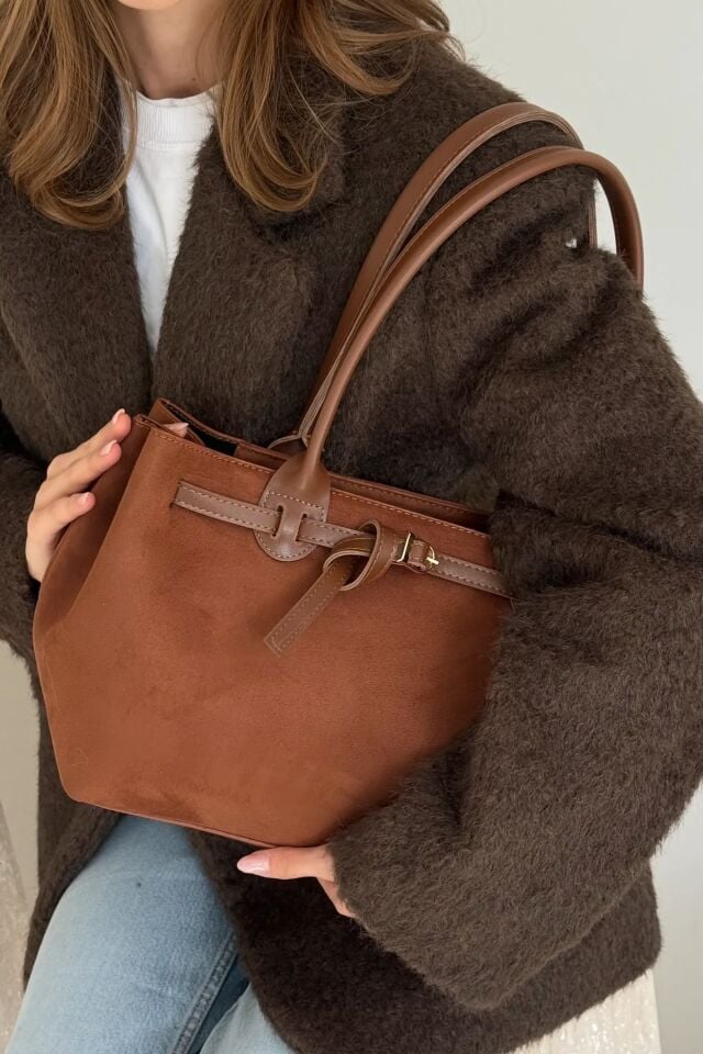 Ivy El ve Omuz Çantası Taba