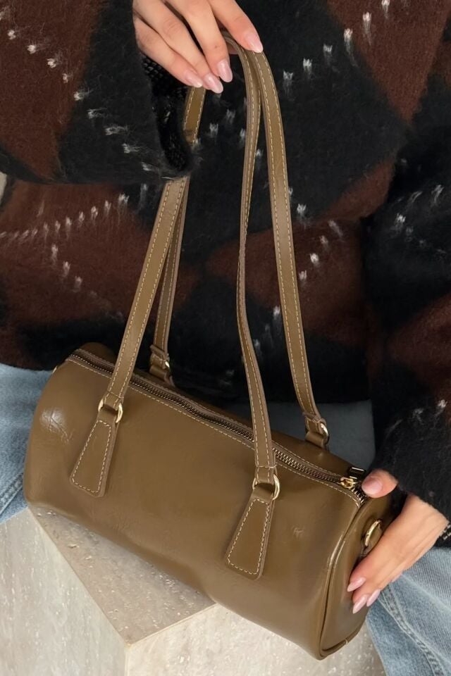 Bene El ve Omuz Çantası Yağ Yeşili