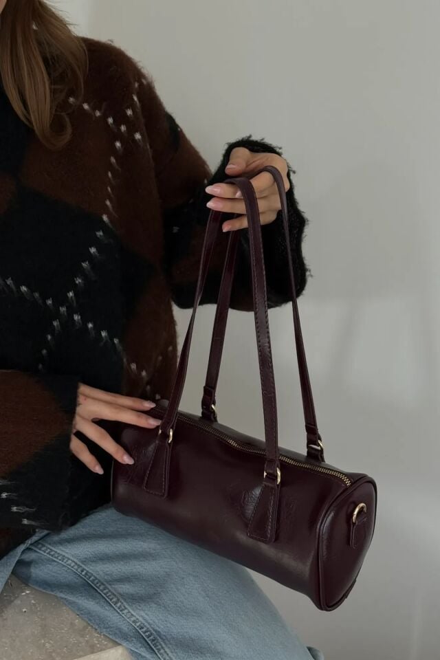 Bene El ve Omuz Çantası Bordo