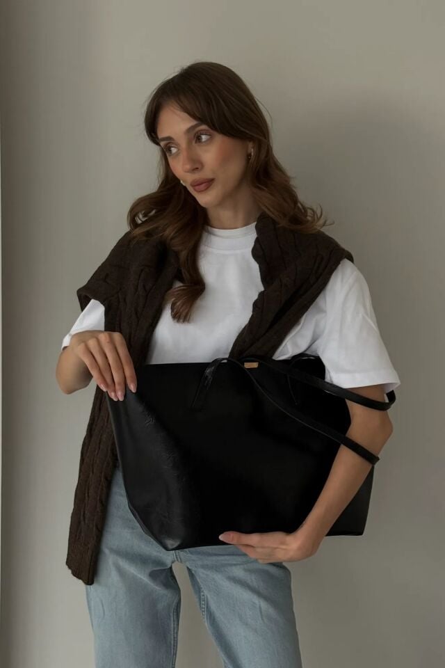 Lago Siyah El ve Omuz Çantası