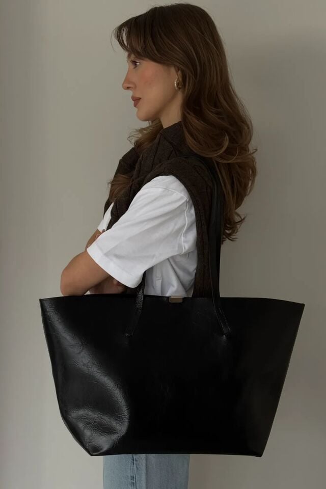 Lago Siyah El ve Omuz Çantası