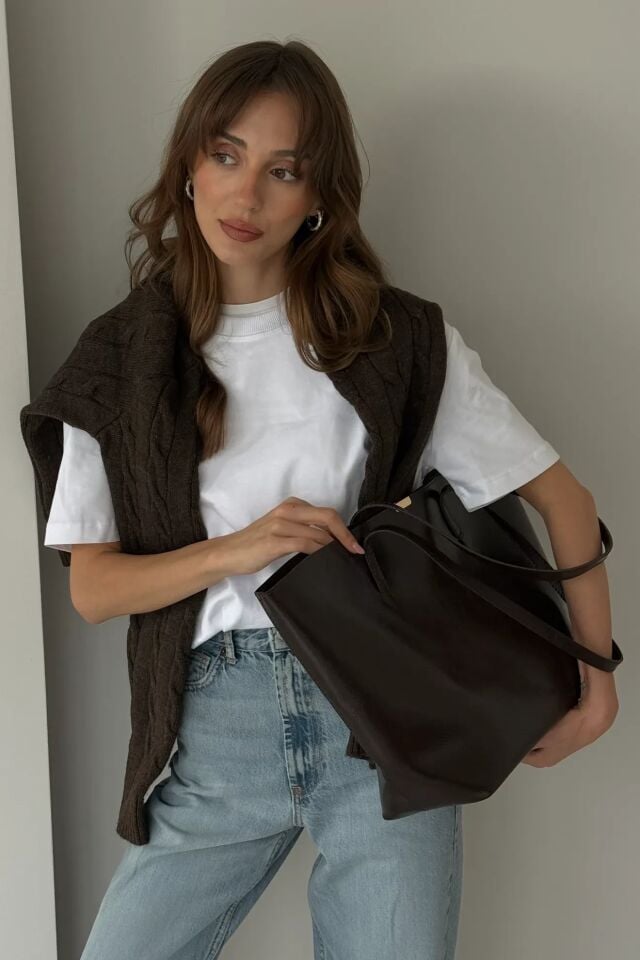 Lago El ve Omuz Çantası Kahverengi