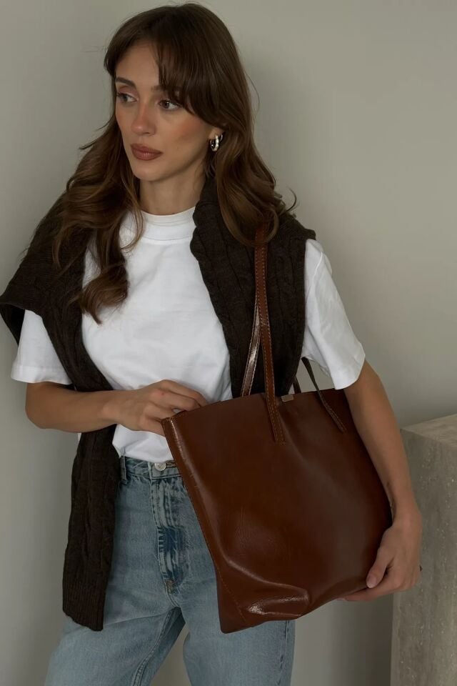 Lago El ve Omuz Çantası Taba