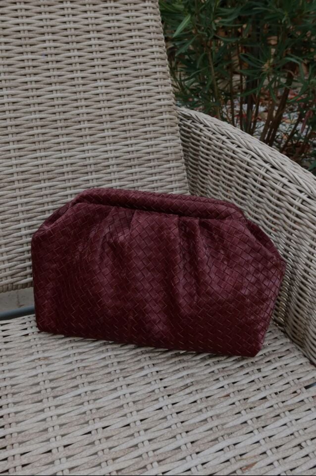 Nia Süet El ve Omuz Çantası Bordo