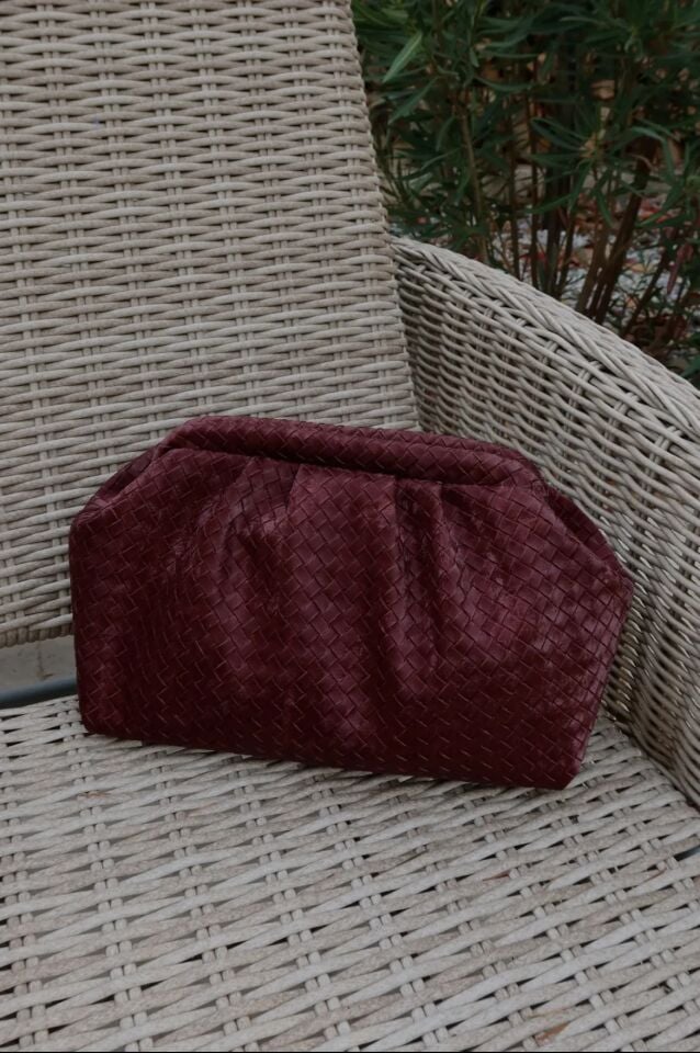 Nia Süet El ve Omuz Çantası Bordo