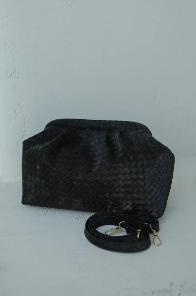 Nia Süet El ve Omuz Çantası Siyah