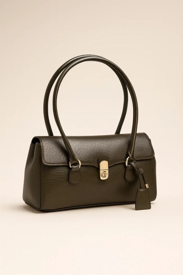 Pia El ve Omuz Çantası Yağ Yeşili