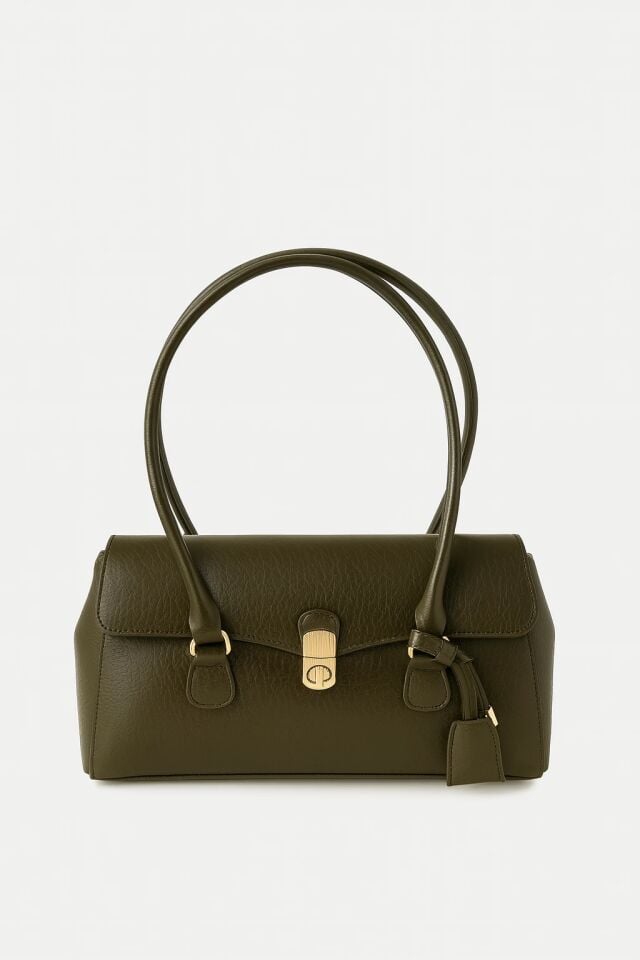 Pia El ve Omuz Çantası Yağ Yeşili