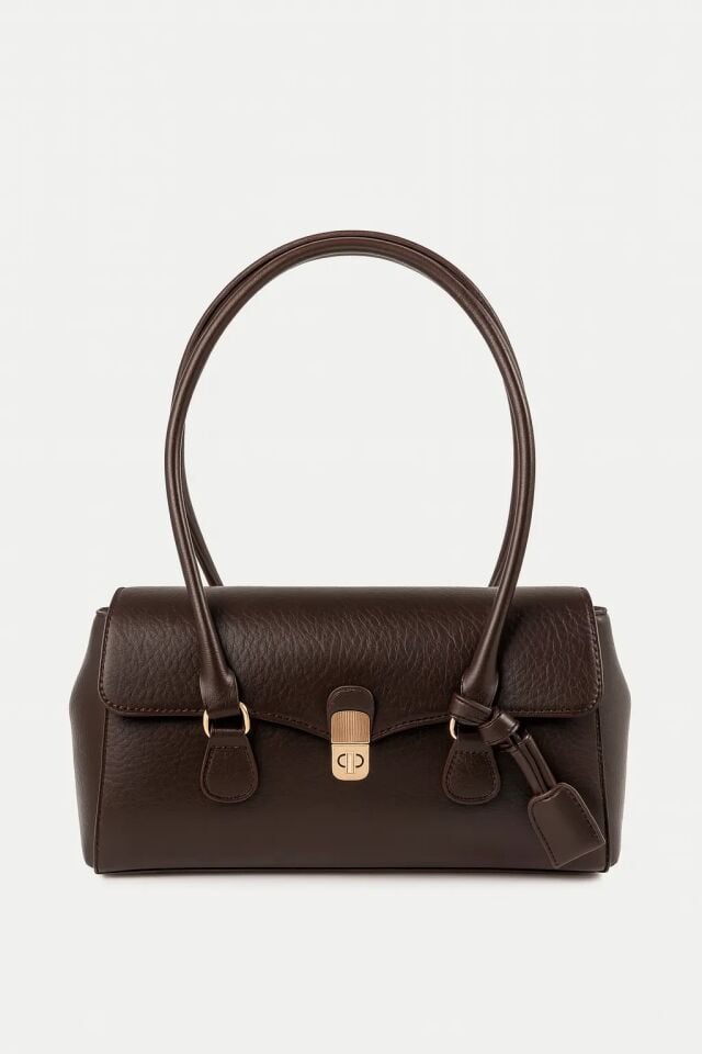 Pia El ve Omuz Çantası Kahverengi