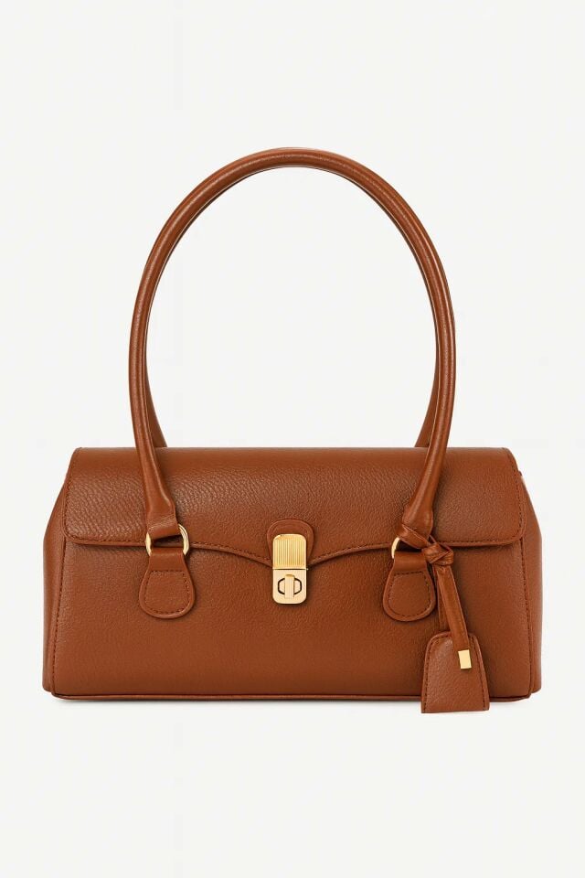 Pia El ve Omuz Çantası Taba