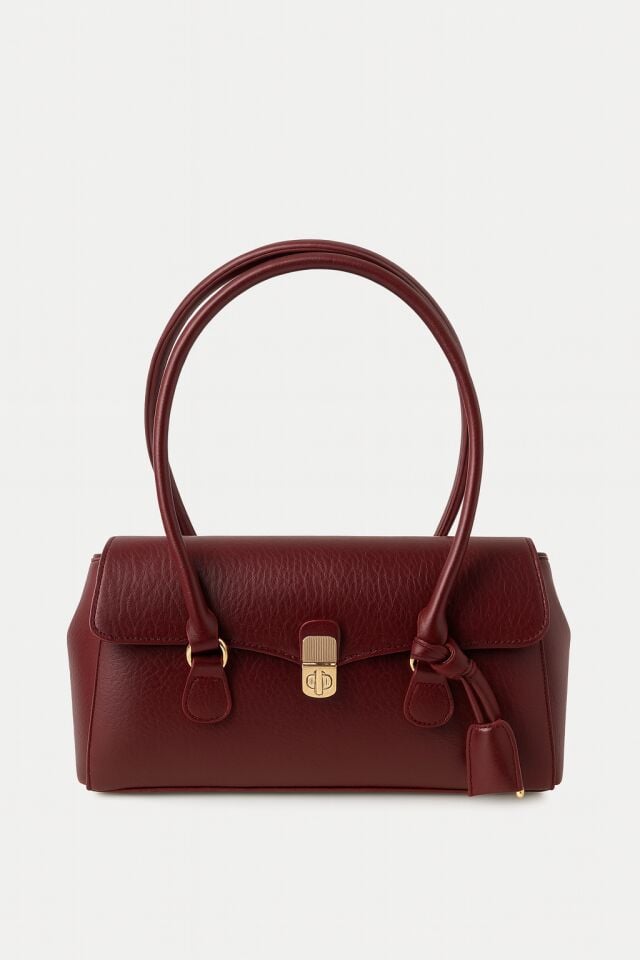 Pia El ve Omuz Çantası Bordo