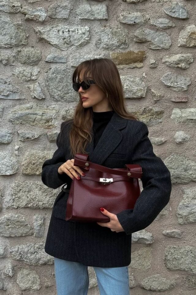 Vero El ve Omuz Çantası Bordo