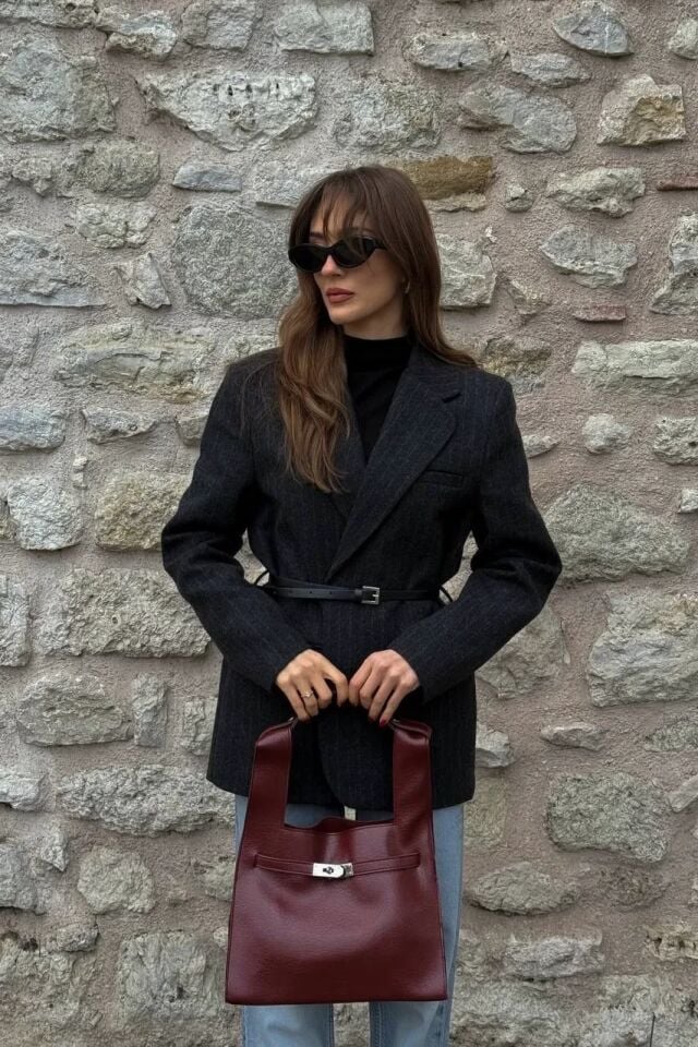 Vero El ve Omuz Çantası Bordo