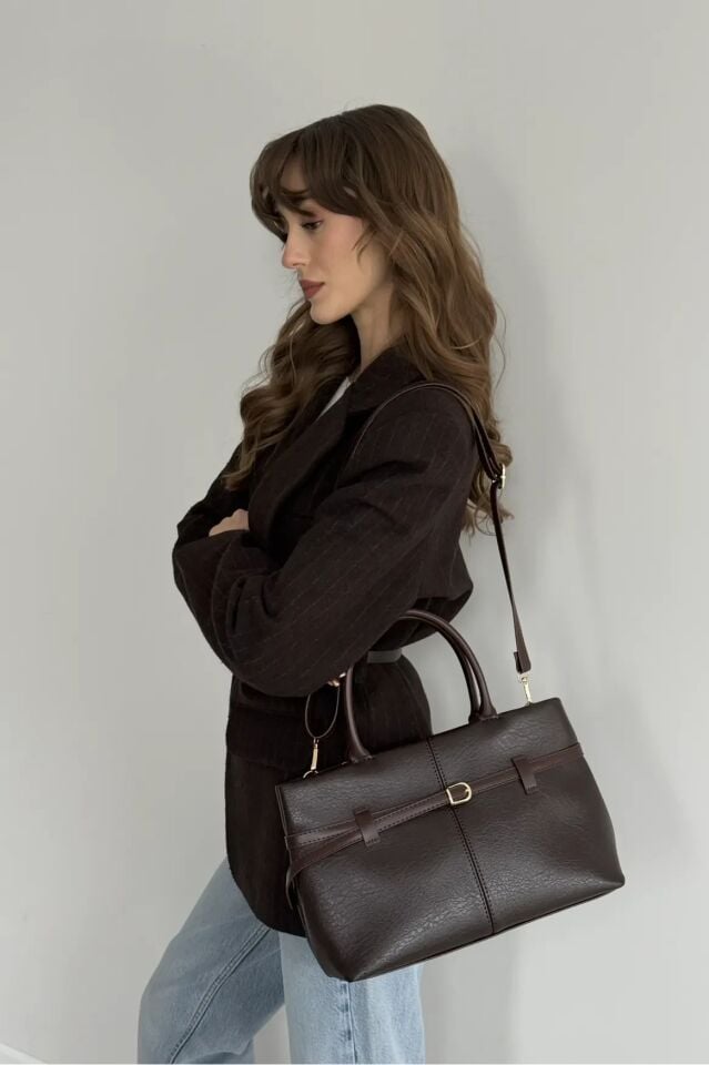 Chi El ve Omuz Çantası Kahverengi