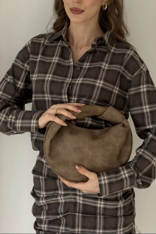 Uno El ve Omuz Çantası Vizon