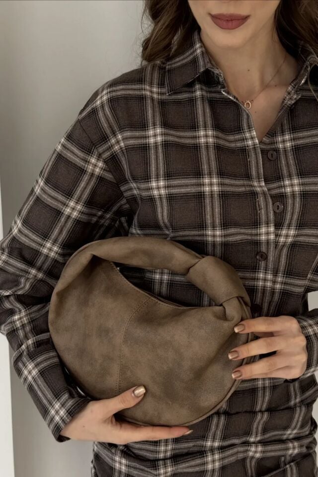 Uno El ve Omuz Çantası Vizon