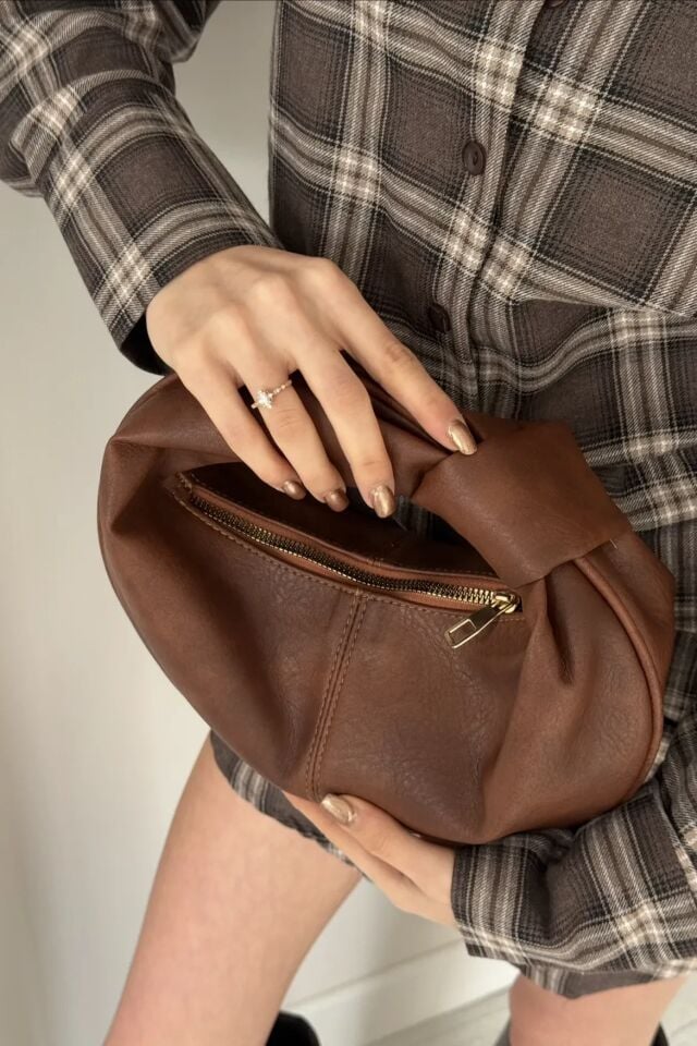 Uno El ve Omuz Çantası Taba