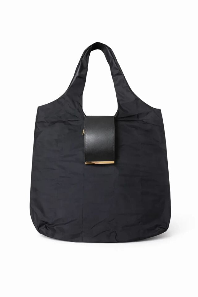 Gem Katlanabilir El ve Omuz Çantası Siyah