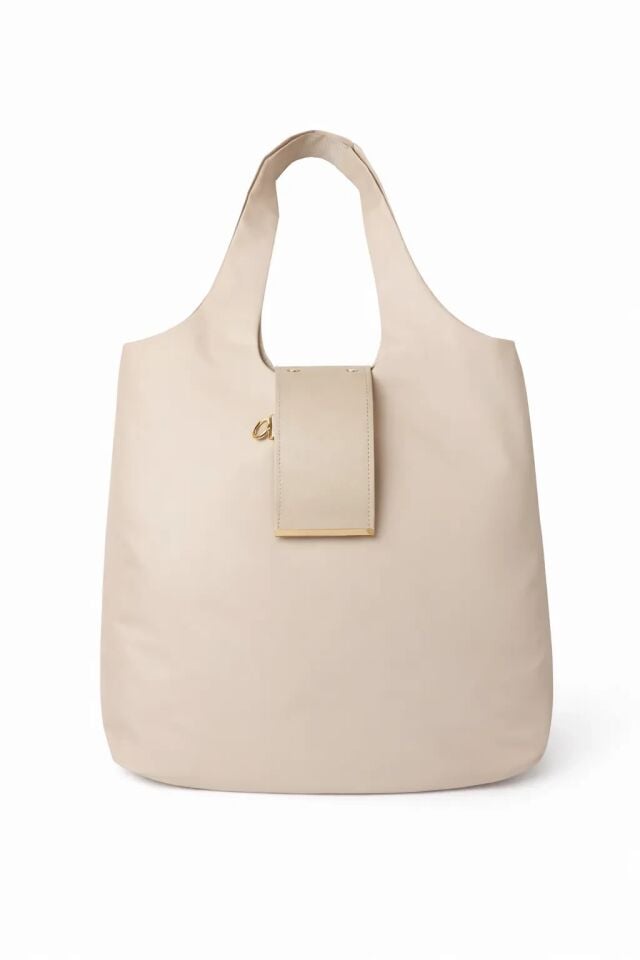 Gem Katlanabilir El ve Omuz Çantası Vizon