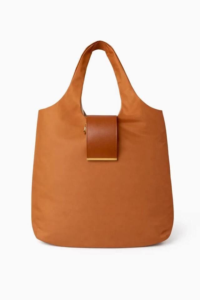 Gem Katlanabilir El ve Omuz Çantası Taba